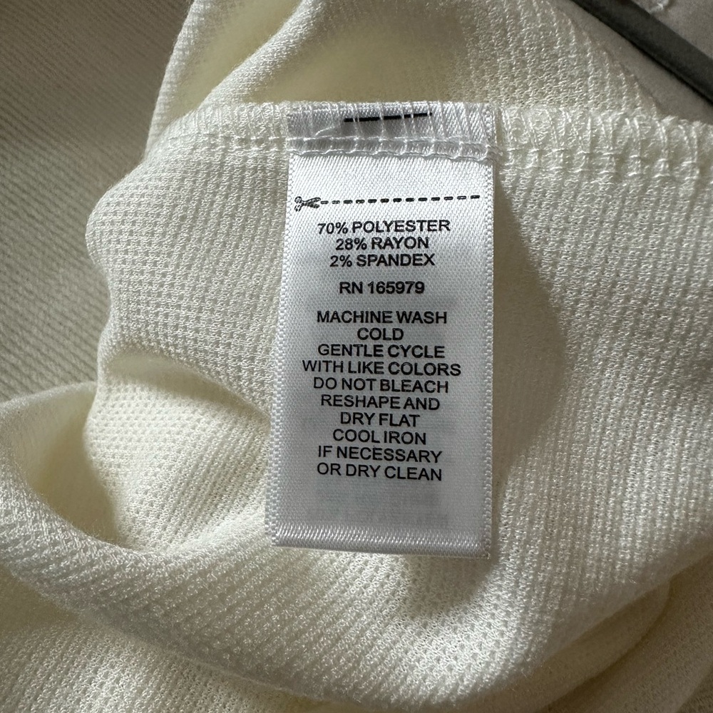 NEW Ribbed Cupio Cream Hoodie with Kangaroo Pocket High Low Rayon Blend Large - Picture 9 of 11